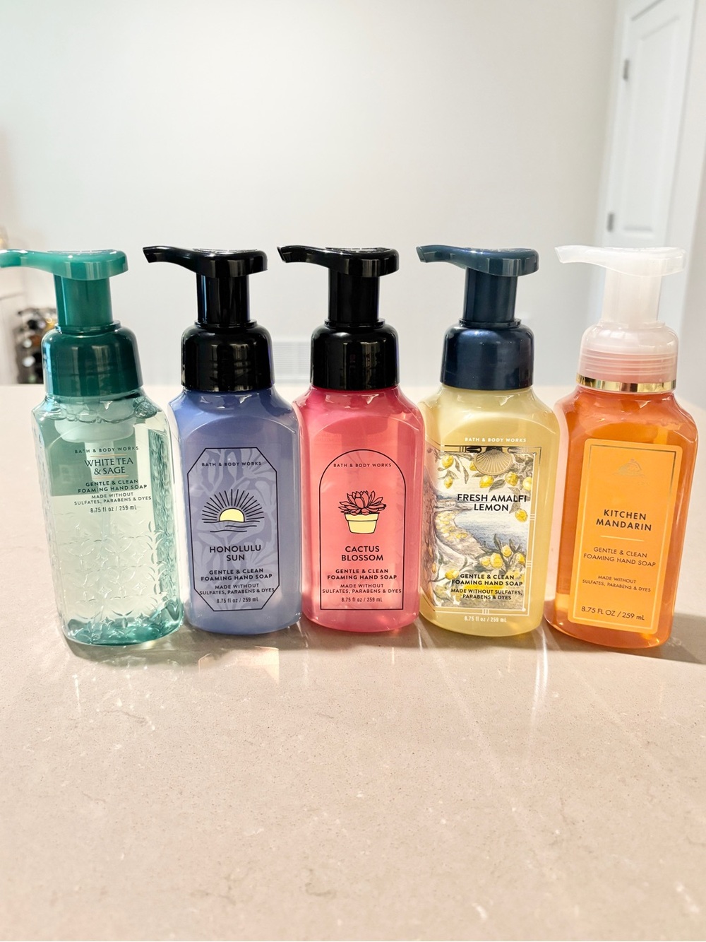 Bath and Body Works 5 Hand Soaps Honolulu Sun Cactus Blossom Amalfi Lemon
